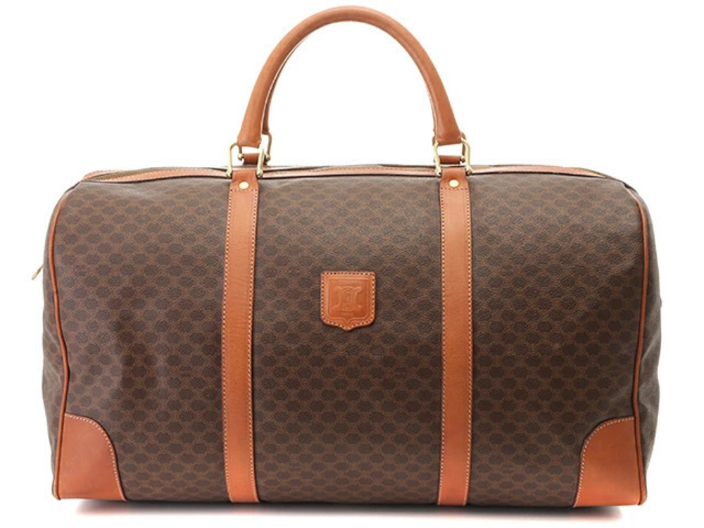 Celine Macadam Boston bag brown leather